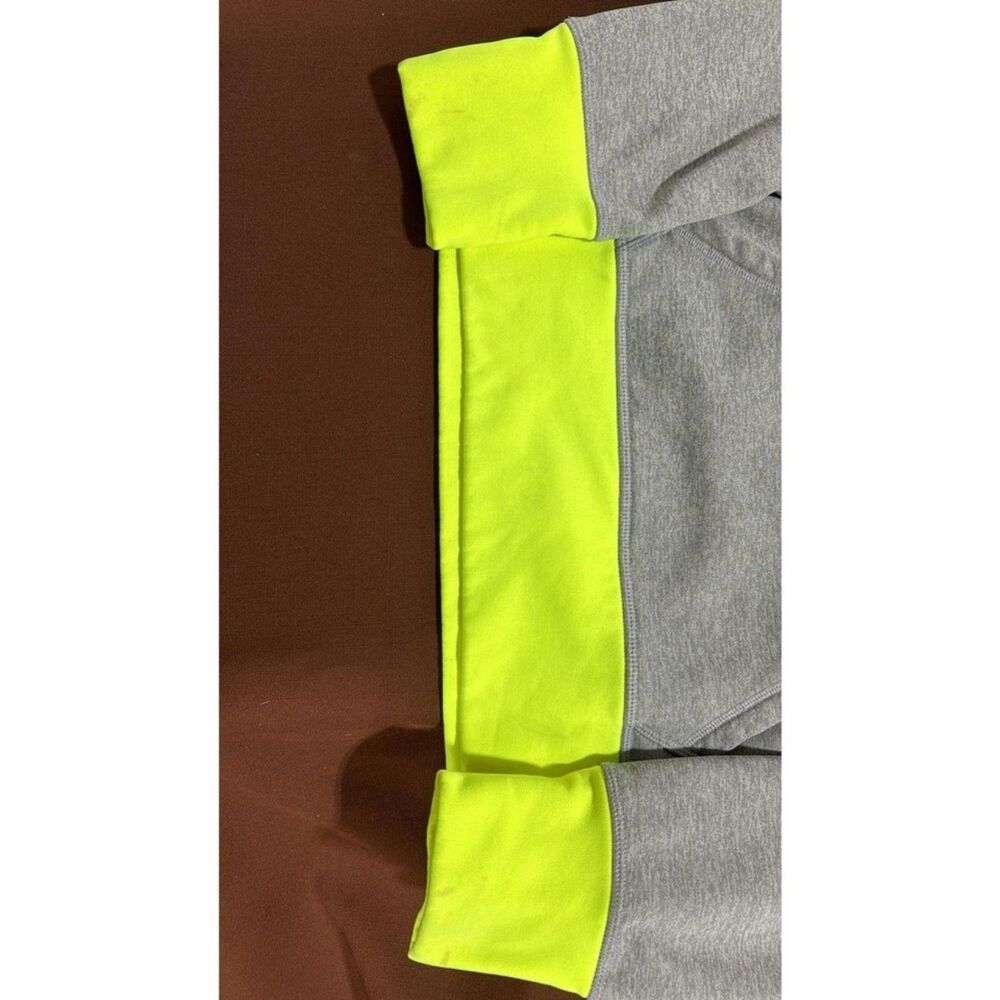 NIKE Large Thermafit Hoodie Unisex Gray HI-Liter Yellow - Picture 4 of 4